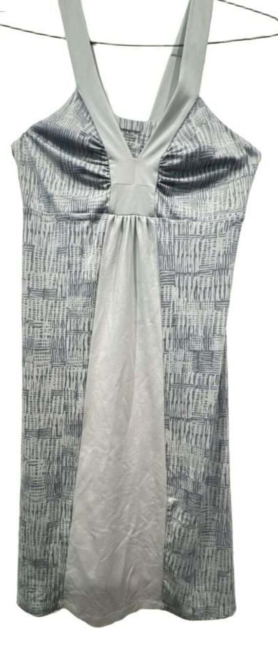 Patagonia Halter Dress Gray Geo Print Size M
